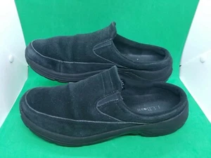 L.L. Bean Slides 05330 Black Suede Comfort Slip-On Mules Sandals Women's Sz 12M - Picture 1 of 11