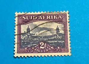 Suid Afrika Briefmarke 1933 2d grau und matt lila gebraucht - Bild 1 von 2