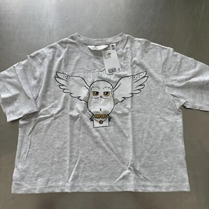 H&M Harry Potter Girls Top Size 16 Gray Hedwig - Picture 1 of 4