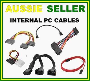 Internal Computer PC Power Cable Extender Converter Splitter 3 4 Pin SATA Molex - Picture 1 of 53