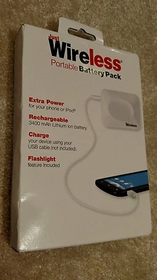 Batería portátil Just Wireless para teléfonos, tabletas y dispositivos - 3400 mAh Foto 1 de 2