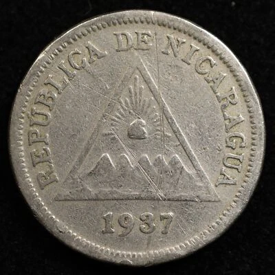 Nicaragua 5 Centavos 1937, Coin, Inv#E915 - Image 1 of 2