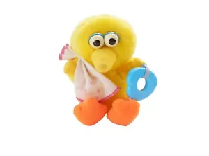 Sesame Street Baby Big Bird Plush Rattle Chime Toy Playskool Vintage - Picture 1 of 7