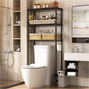 3-Tier Adjustable over the Toilet Storage Organizers and above Shelf Shelving - Picture 1 of 9