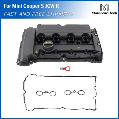 Cubierta de válvula de motor con tapa de junta para Mini Cooper S JCW 2007-2012 1,6 L 11127646555 Foto 1 de 4