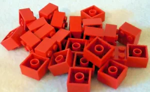 LEGO RED BRICK LOT / TAMAÑO 2x2 / QTY 25x / Parte #3003 / Elemento #4103590 - Imagen 1 de 2