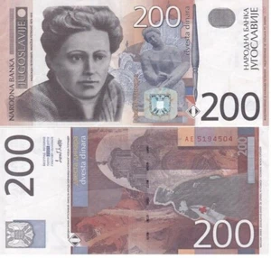 Yugoslavia - 200 Dinara 2001 UNC P. 157 Lemberg-Zp - Picture 1 of 1