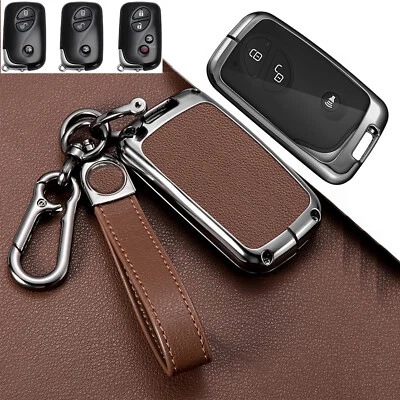 For 2010-2015 Lexus RX350 RX450h Zinc Alloy Leather Car Smart Key Fob Cover Case — 第 1/4 张图片