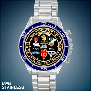 Army 25th INF Div 2ND BN 27th INF Reg 1966 -1967 Wolfhounds New Man’s Watch - Picture 1 of 3