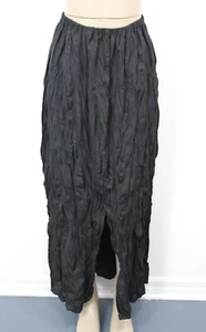 ISSEY MIYAKE Crinkle Long Black Skirt Size XS Made in Japan - Picture 1 of 8