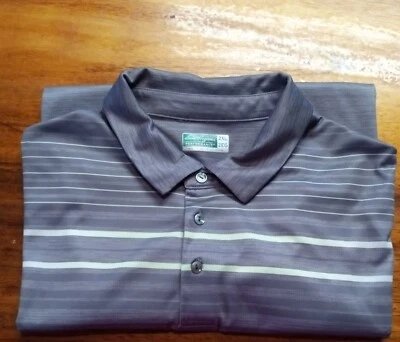 Camisa de golf de manga corta Ben Hogan Performance grande y alta para hombre 2XL gris/rayas  Foto 1 de 4