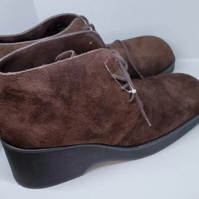 Nine West Thayton Botín Cuña Plataforma Gamuza Encaje 9.5 Foto 1 de 4