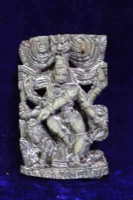 Panel Nataraja tallado en madera antiguo vintage decoración del hogar coleccionable Foto 1 de 4