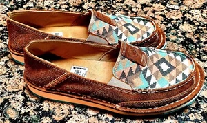 Ariat Cruiser Womens Size 6.5 B Shoe Brown & Multi Aztec Slip On 10032626 Loafer - Picture 1 of 7
