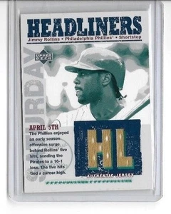 JERSEY USADA JIMMY ROLLINS 2003 HEADLINERS JUEGO CUBIERTA SUPERIOR - Imagen 1 de 1