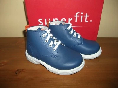 Botín de encaje de cuero azul SUPERFIT 310 para niños Reino Unido 4 euros 20 ¡NUEVO! Foto 1 de 3