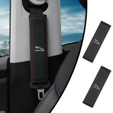 2PCs Leather Car Seat Belt Cover Shoulder Protector Cushion Pad For Jaguar NEW