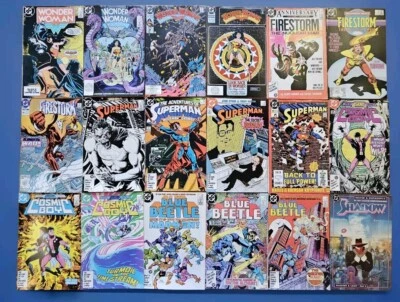 Huge Mixed Copper Age Lot Of 50 DC Comic Books High Grade Superman Firestorm WW - Image 1 of 4