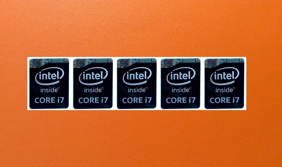 5 PCS Sticker for CORE i7 inside Black Logo Decal Haswell Case Badge 15.5 x 21mm - Image 1 of 1