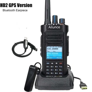 Radio bidireccional Ailunce HD2 IP67 Bluetooth doble banda DMR HAM VFO para exteriores + USB - Imagen 1 de 24