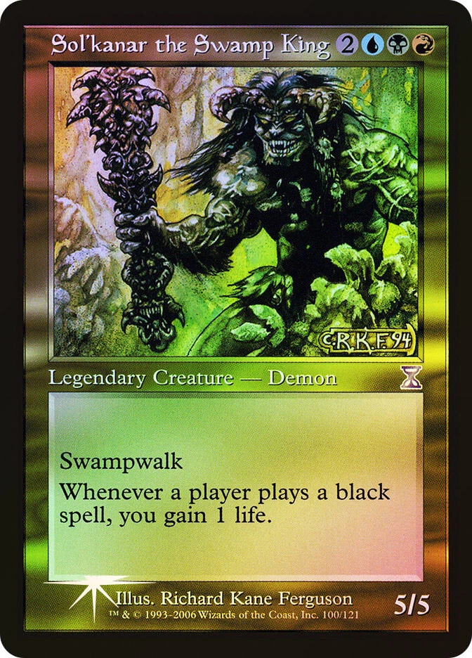 MTG FOIL Sol'kanar the Swamp King  - Time Spiral #100 - Image 1 of 1
