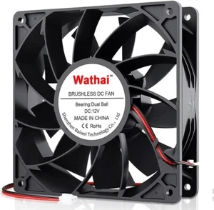 Wathai 140mmx38mm 12V Dual Ball High Airflow 3000RPM DC Brushlss Cooling PC Fan - Picture 1 of 7