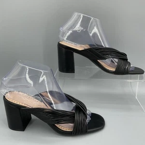 NEW Adrienne Vittadini Women’s Annalee Block Heel Mule Sandals Black Size 7M - Picture 1 of 10