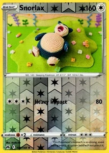 Pokémon Snorlax Raro Reverse Holo 109/159 Corona Zenith TCG - Foto 1 di 2
