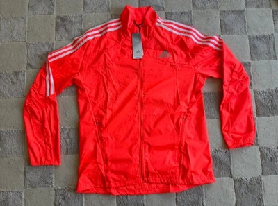 adidas Orange Marathon Running Jacket Lightweight Mens LARGE H34546 - Image 1 of 4