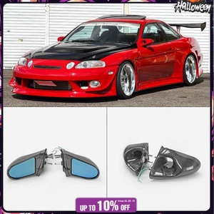 For JZZ30 SC300 Soarer Carbon Fiber Aero Mirror With FRP Base Plate 2 Pcs - Picture 1 of 13