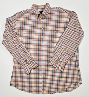 Scott Barber XL Check Dress Shirt Long Sleeve Button-Front Cotton Multicolor - Image 1 of 4
