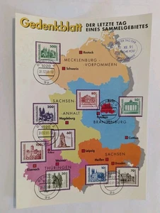 Gedenkblatt DDR 1991 Letzter Tagesstempel Bauernserie - Bild 1 von 6
