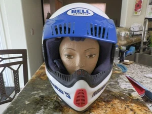 1980s Vintage Rare BELL Helmet MOTO 5 V Motocross HELMET W/ Visor  7 5/8 Snell - Bild 1 von 12