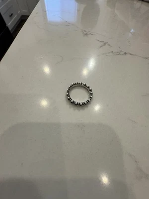 FLORAL ELEGANCE AUTHENTIC PANDORA  STACKABLE BAND Ring Sz 8.5. - Image 1 of 2