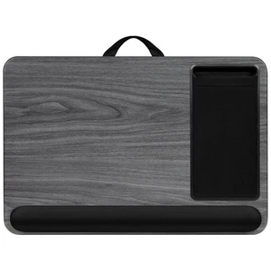 LapGear Home Office Pro 21.1" x 14" PVC/Polystyrene Lap Desk Gray Wood/Black - Picture 1 of 7