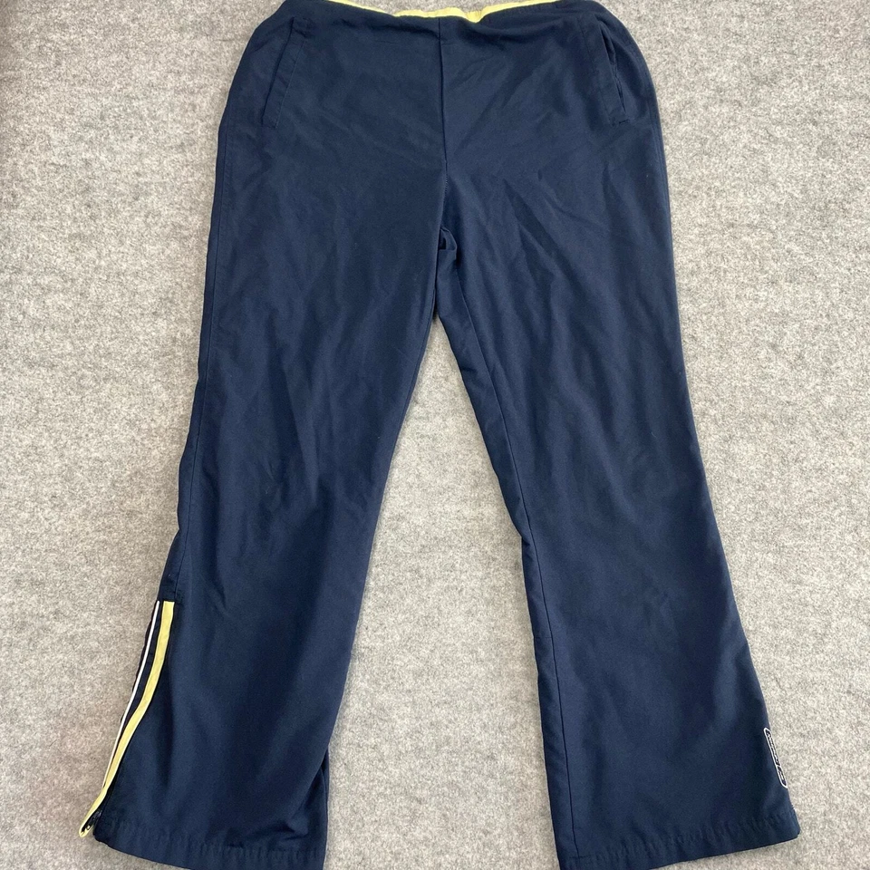 Reebok pants women’s L vintage Y2K wide leg ankle zip lined athletic gym workout - Image 1 of 4
