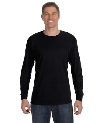Gildan G540 Men's Heavy Cotton Preshrunk T Shirt Long Sleeve Crew Neck T-Shirt - Image 1 of 2