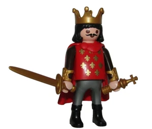 Playmobil Medieval King w/ golden sword & red layer - C33 - Picture 1 of 4