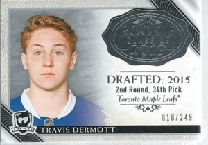 2018-19 UD The Cup TRAVIS DERMOTT #219-TD Rookie Class of 2019 018/249 - Picture 1 of 2