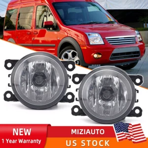 Pair Bumper Fog Light Lamp w/ Bulb Clear Lens For Ford Transit Connect 2012-2014 - Picture 1 of 14