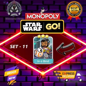 IN A BIND - ⭐️3 MONO_POLY_MO_-GO 3 STARS STICKERS CARDS - Picture 1 of 1