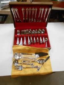 REED & BARTON "SELECT" "Flora Tiara" 90 Piece Set in case Stainless Steel - Picture 1 of 23