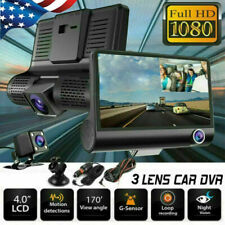 1080P 4" Car Dvr Dual Lens Dash Cam Front & G-sensor Rear Video Recorder Camera