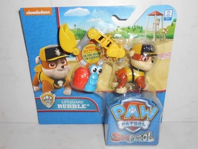 Rare 2017 PAW PATROL: Lifeguard RUBBLE Sea Patrol Nickelodeon/Spin Master New - Image 1 of 4