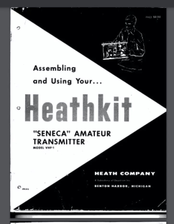 Heathkit Seneca vhf-1 Shortwave Radio owner manual 30 page Comb Bound - Image 1 of 1
