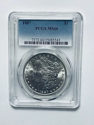1887 Morgan Silver Dollar PCGS MS66 - Image 1 of 4