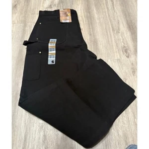 Carhartt 38x32 Black Double Front Carpenter Jeans NWT USA Made - Picture 1 of 8