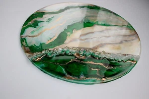 Pintura de geoda de resina, arte de resina, arte de geoda, pintura abstracta, decoración del hogar, regalo - Imagen 1 de 10