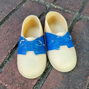 Vintage Mattel Charmin Cathy Doll Shoes Blue White Vinyl Original - Picture 1 of 12