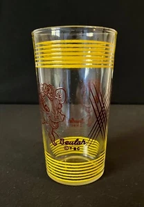 Rare Vintage MCM Borden’s Beulah Milk/Drinking Glass - Picture 1 of 5